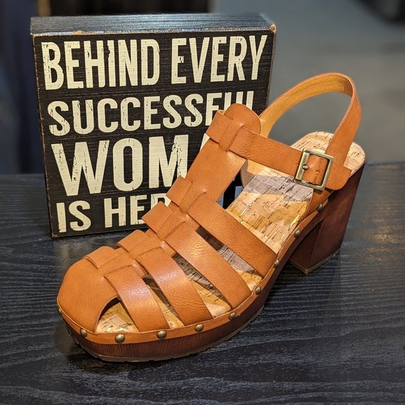 KorkEase Shoes Kork Cognac Platform Sandal Poshmark